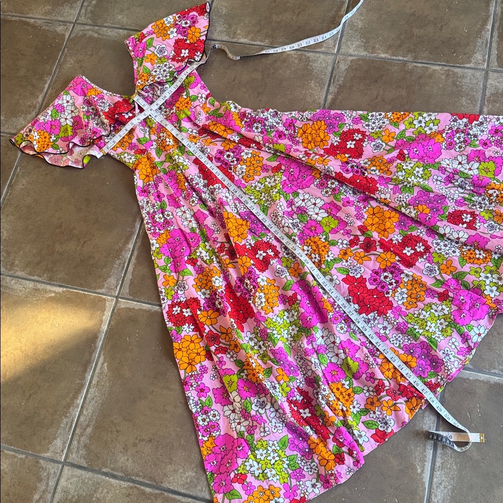 70's Vintage Neon Paisley Party Dress - Picture 14 of 14